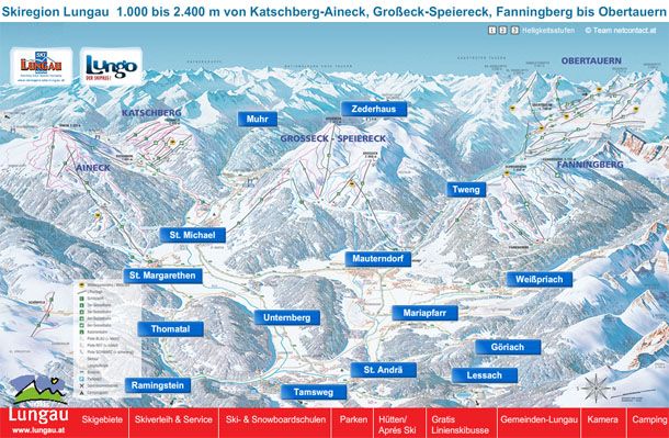 Übersicht Skiregion Lungau